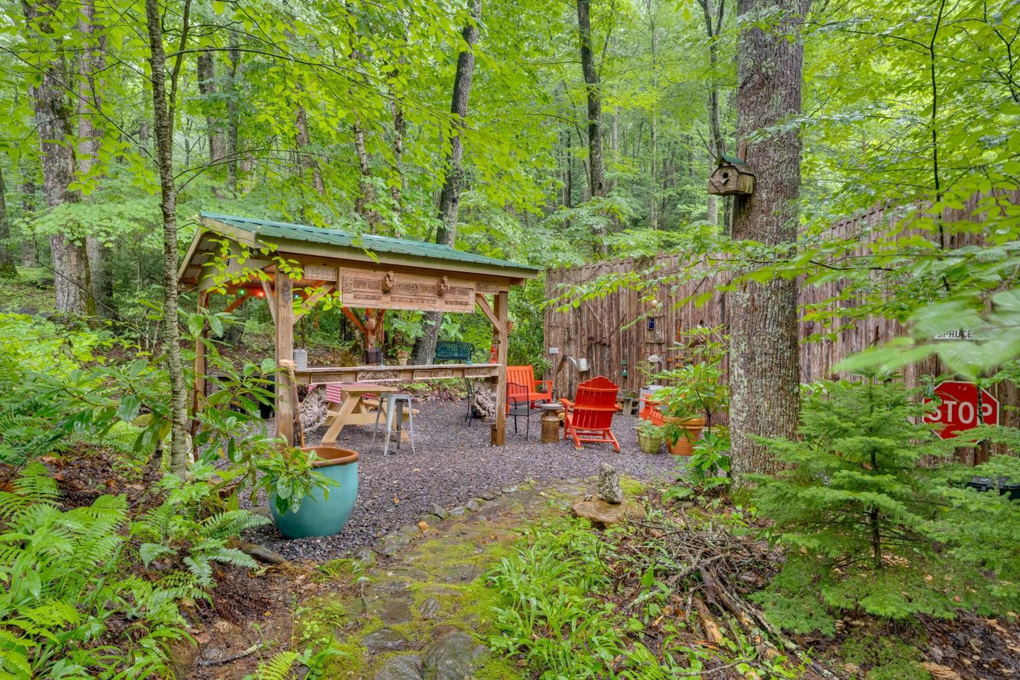 Lotsa Moose Lodge Pisgah Forest Waterfall Cabin! Burnsville Ngoại thất bức ảnh